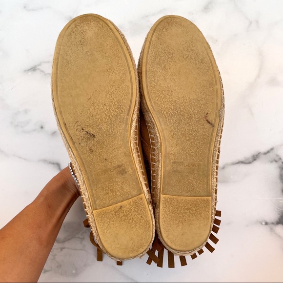 Saint Laurent Tan Suede Fringe Espadrille desert boot booties size IT 40 US 10 - Picture 12 of 16